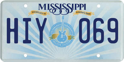 MS license plate HIY069