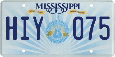 MS license plate HIY075