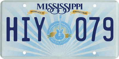 MS license plate HIY079