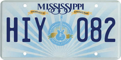 MS license plate HIY082