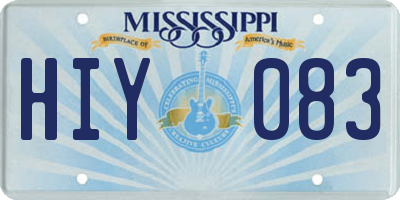 MS license plate HIY083