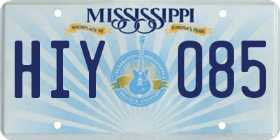MS license plate HIY085