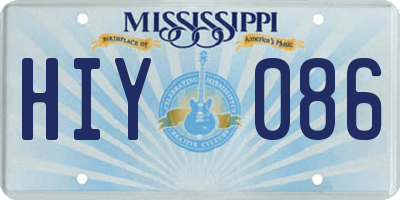 MS license plate HIY086