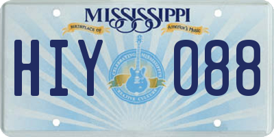 MS license plate HIY088