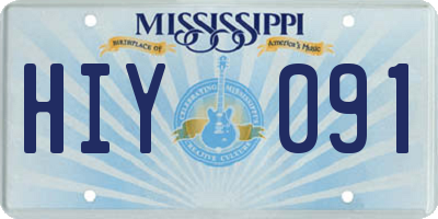 MS license plate HIY091