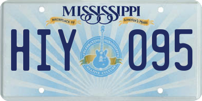MS license plate HIY095