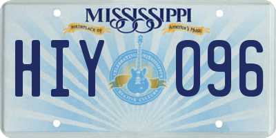 MS license plate HIY096