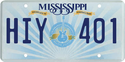 MS license plate HIY401