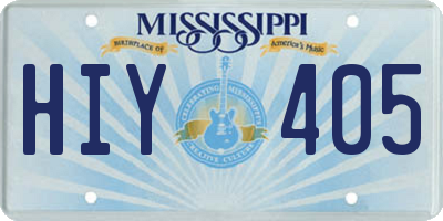 MS license plate HIY405