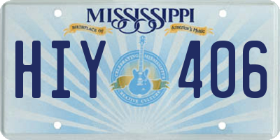 MS license plate HIY406