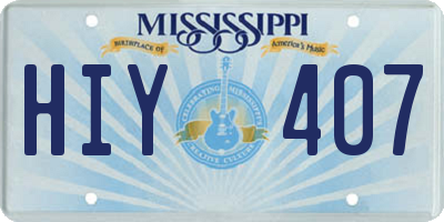 MS license plate HIY407