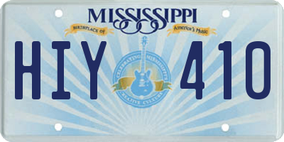 MS license plate HIY410