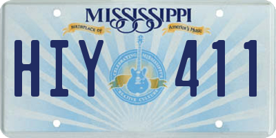 MS license plate HIY411