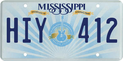MS license plate HIY412