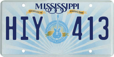 MS license plate HIY413