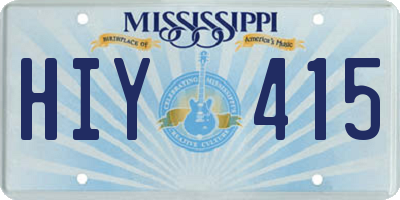 MS license plate HIY415