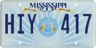 MS license plate HIY417