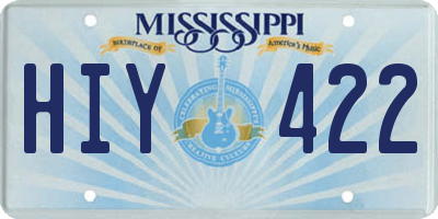 MS license plate HIY422