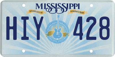 MS license plate HIY428
