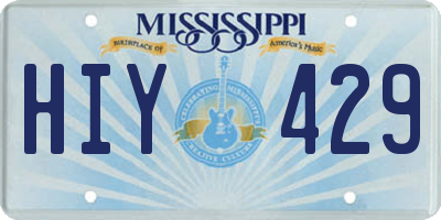 MS license plate HIY429
