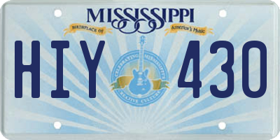MS license plate HIY430