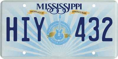 MS license plate HIY432