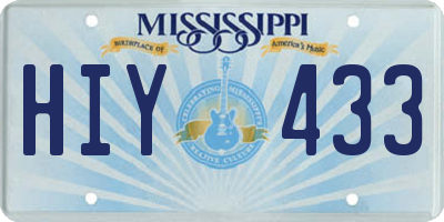 MS license plate HIY433