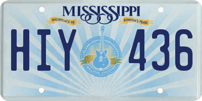 MS license plate HIY436