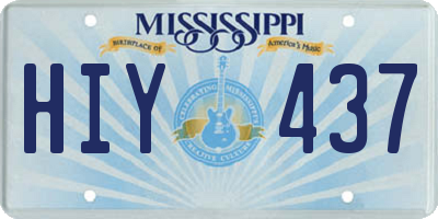 MS license plate HIY437
