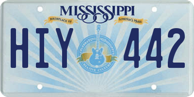 MS license plate HIY442