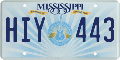 MS license plate HIY443