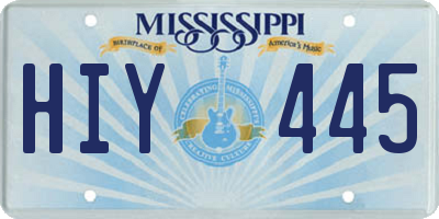 MS license plate HIY445