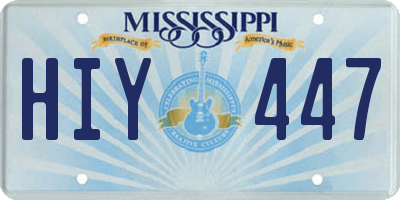 MS license plate HIY447