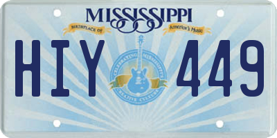 MS license plate HIY449