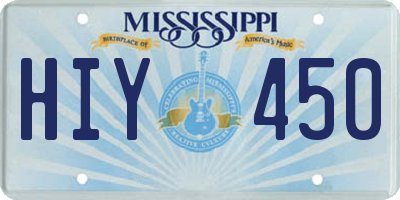 MS license plate HIY450
