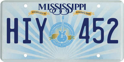 MS license plate HIY452