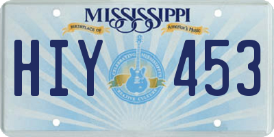 MS license plate HIY453