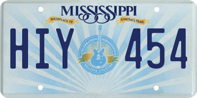 MS license plate HIY454