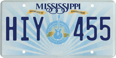 MS license plate HIY455