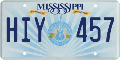 MS license plate HIY457