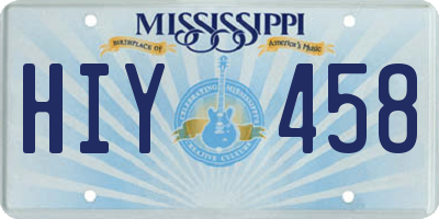 MS license plate HIY458