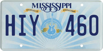 MS license plate HIY460