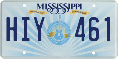 MS license plate HIY461