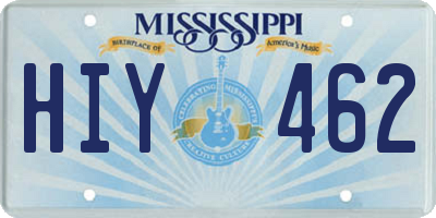 MS license plate HIY462