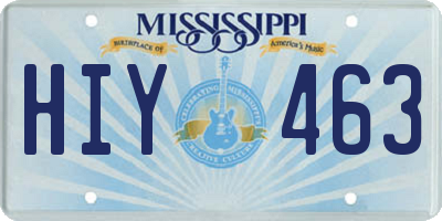 MS license plate HIY463