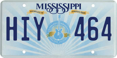 MS license plate HIY464