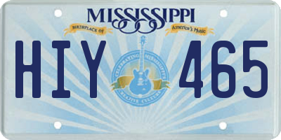 MS license plate HIY465