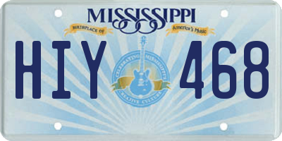 MS license plate HIY468