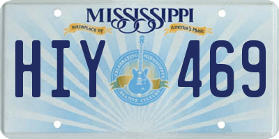 MS license plate HIY469