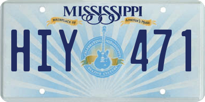 MS license plate HIY471